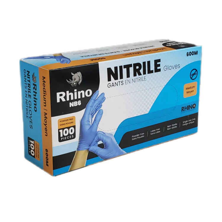 Gloves - Blue Nitrile Gloves - Medium - 100 count