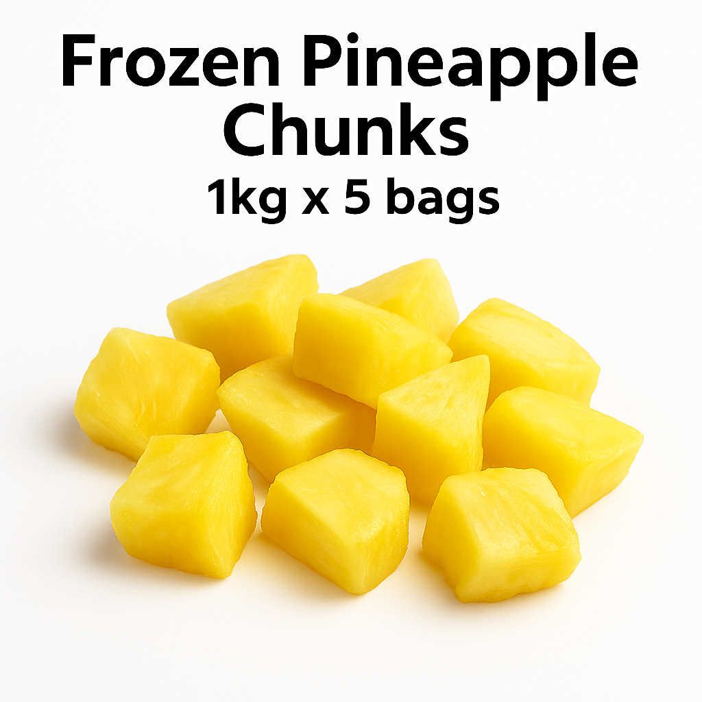 Frozen Pineapple Chunks (1kg x 5 bags) - 11lb in total